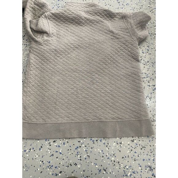 Patagonia Quilt Snap-T Sweater Mens L Flaws Gray Organic Cotton Pullover Jacket - Picture 5 of 5